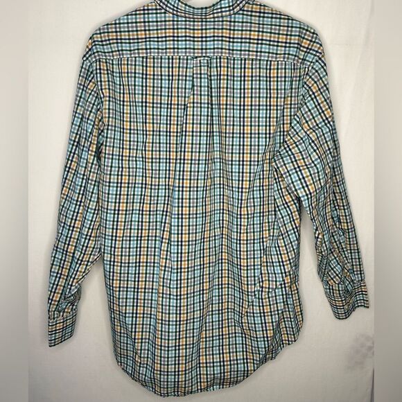 IZOD Men’s Button Down Shirt Long Sleeve Shirt.Green Blue Yellow White. Size XL - Picture 5 of 14